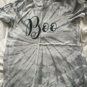 Women’s 'Boo' Tie-Dye T-Shirt in Gray